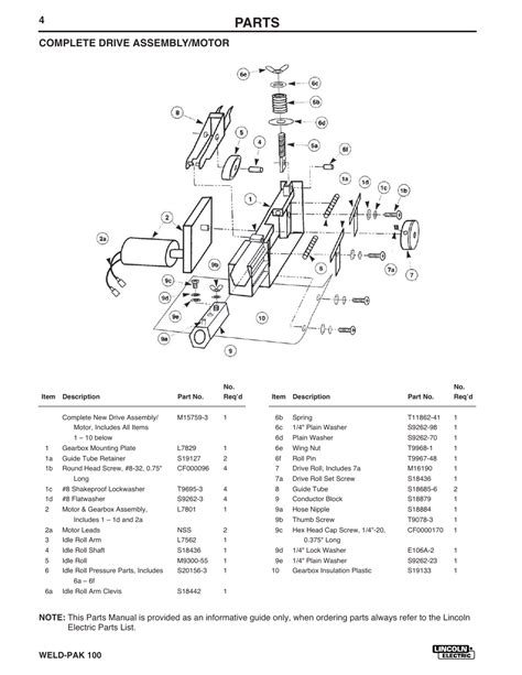 lincoln electric weld pak  parts diagram reviewmotorsco
