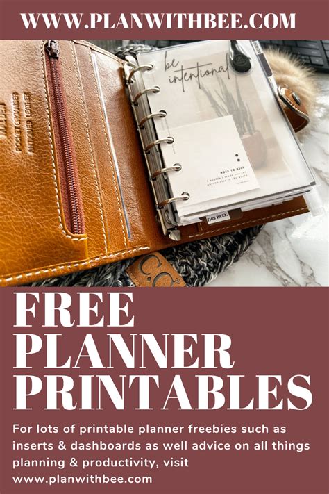 printable planner dashboards inserts reference cards