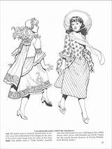 Pages Coloring Fashion Historical Printable sketch template