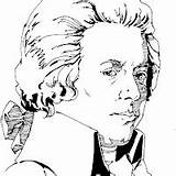 Mozart Famosos Musicos Amadeus Wolfgang Publicada sketch template