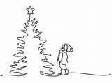 Natale Albero Facili Kerstboom Copiare Jaarkaart Jongen Bekijken Esamina Anno Ragazzo Nuovo Nostrofiglio Illustratie sketch template