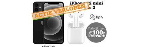 actie verlopen kpn iphone  mini aanbieding met apple airpods met  korting
