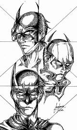 Hood Coloring Red Batman Nightwing Pages Robin Drawing Sketchite Sketches sketch template