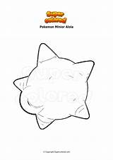 Pokemon Minior Alola Meteno Alcremie Supercolored Gigamax sketch template