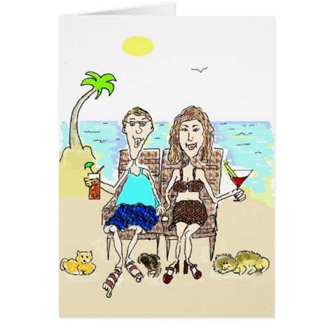 happy anniversary couple   beach card zazzle