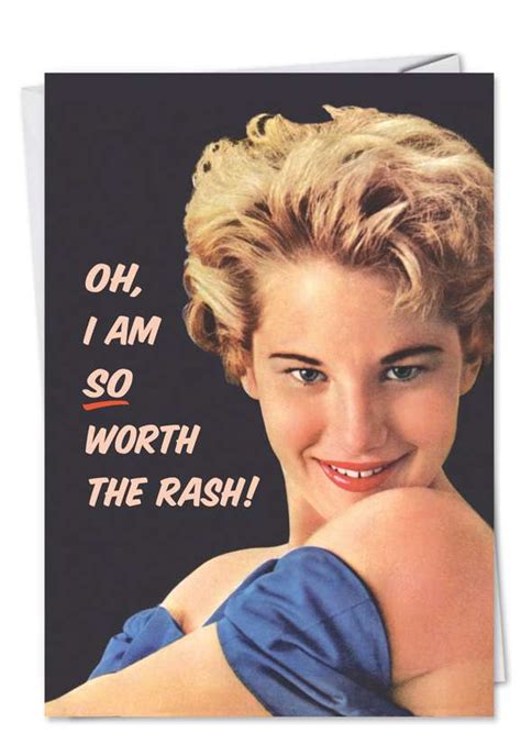 Worth The Rash Vintage Std Sex Retro Picture Birthday Card