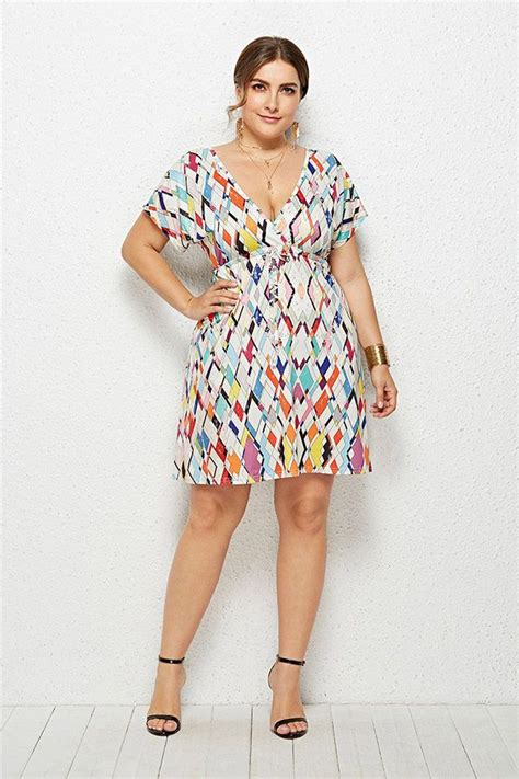 Cheap Plus Size Summer Dresses With Floral Printed Plus Size Summer