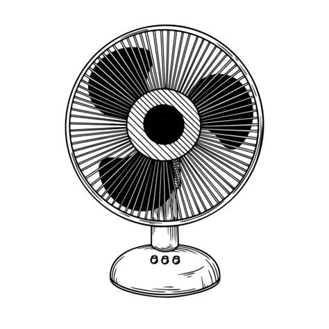 white table fan drawing illustrations royalty  vector graphics clip art istock