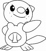 Oshawott Sonriendo Pokémon Pikachu Tepig Colorironline Coloringpages101 sketch template