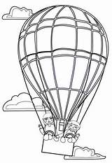 Air Hot Balloons Coloring Kids Fun Pages sketch template
