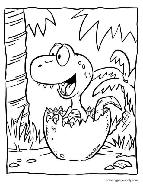 baby dinosaur coloring page  printable coloring pages