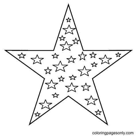 big star  small stars  coloring pages star coloring pages