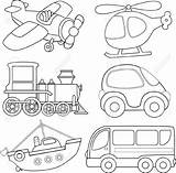 Transport Transportation Coloring Colouring Pages Toddlers Kids Sheets Cartoon Books Book Printable Drawing Print Theme Patterns Color Google Clip Vehicles sketch template