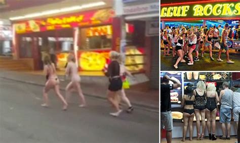 female tourist seen running totally naked through magaluf
