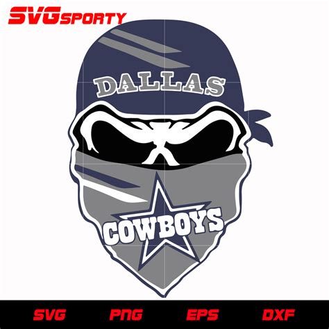 dallas cowboys nfl skull svg nfl svg eps dxf png digital file