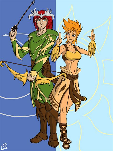 artemis and apollo gender swap by mike tr on deviantart