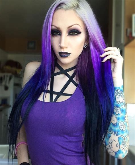 Pin By Taylor Faline On Purple Aesthetic Gothic Hairstyles