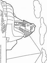 Coloring Sphinx sketch template