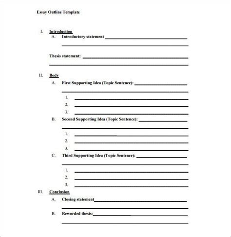 blank outline medical resume