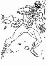Coloring Spiderman Pages Fight Boys sketch template
