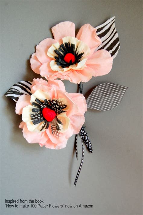 crepe paper flower tutorial whimsical paper poppy inspired