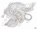 Coloring Dragon Sea Serpent Pages Printable Monster Fire Dragons Adult Colouring Supercoloring Color Snake Adults Print Books Ausmalbilder Ausmalen Comments sketch template