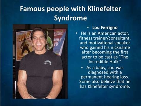 Famous People With Klinefelter Syndrome Slidedocnow