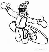 Snowboarding Coloring Pages Color Sports Kids Sheets Found Printable sketch template