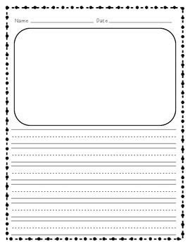 lined writing paper  drawing box writing paper template lined