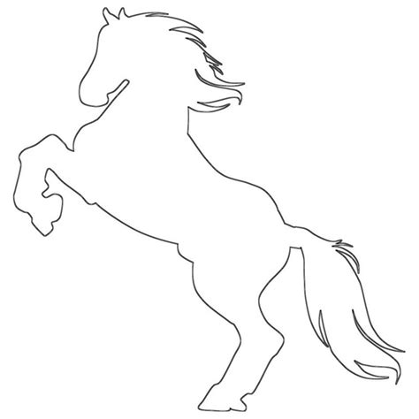 horse rearing outline horse coloring page coloring buddy