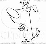 Begging Dog Cartoon Clipart Lineart Pleading Illustration Toonaday Royalty Vector 2021 Clip sketch template