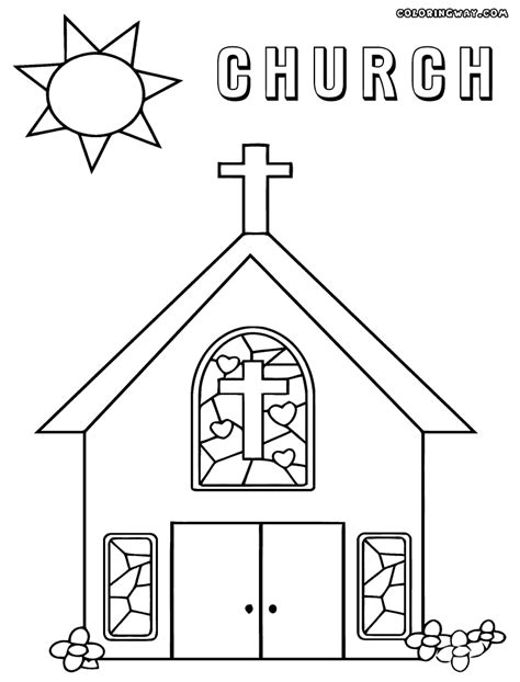 church coloring pages  print coloring pages