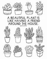 Coloring Pages Plant Cactus Succulents Plants Succulent Cycle Life Sheet Kindergarten Drawing Sheets Printable Getdrawings Adult Getcolorings Preschool Fun Livelaughrowe sketch template