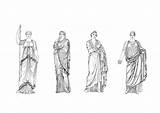 Roman Women Coloring Kleurplaat Woman Printable Large sketch template