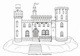 Castle Colouring Coloring Pages Drawing Print Pdf Kids Template Sheets Castles Bailey Motte Drawings Village Sketch Adult Grand Topic Craft sketch template