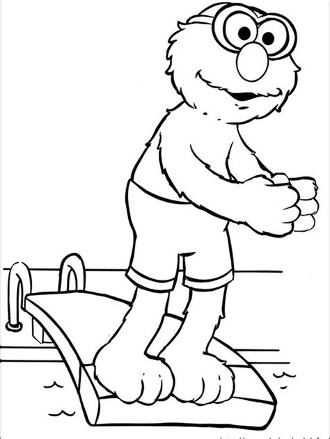 elmo  cookie monster coloring page    elmo coloring page