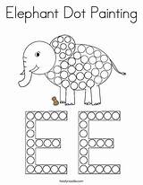 Dot Elephant Coloring Painting Dots Favorites Login Add Print sketch template