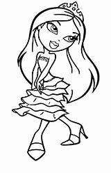 Bratz Coloring Pages Yasmin Printable Dress Colouring Choose Board sketch template
