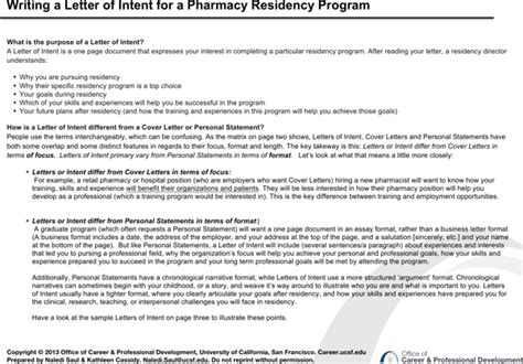 letter  intent  pharmacy residency   formtemplate