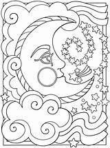 Coloring Moon Pages Stars Mandala Sun Star Printable Choose Board Adult sketch template