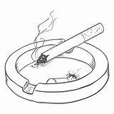 Ashtray Vector Cigarette Smoking Sketch Clip Illustrations Similar sketch template
