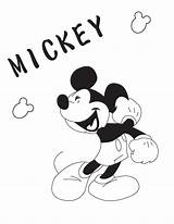Mickey Mouse Coloring Pages Cartoon Cheerful Disney Printable Cartoons Print Cliparts Hands Holding Happy Clipart Book Minnie Dance Library Kids sketch template