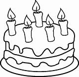Cake Birthday Outline Clipartmag sketch template