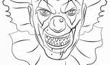 Tueur Evil Masque Clowns Danieguto Coloringhome sketch template