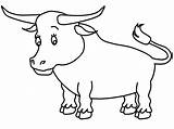 Bull Clipart Coloring Library Pages Printable Taureau Coloriage Color sketch template