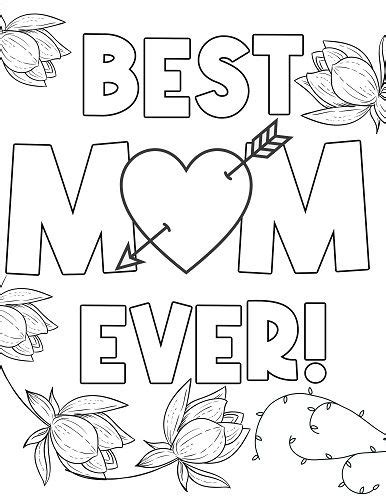mothers day coloring page  printable   mothers day cards