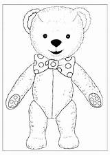 Teddy Coloring Bears Pages Print Kids sketch template