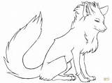 Fox Coloring Foxes Pages Stylish Printable Cartoon Drawing sketch template