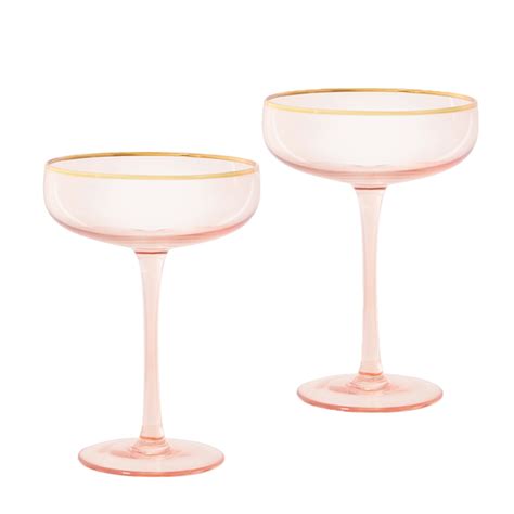 Coupe Rose Crystal Set Of 2 Cristina Re Designs