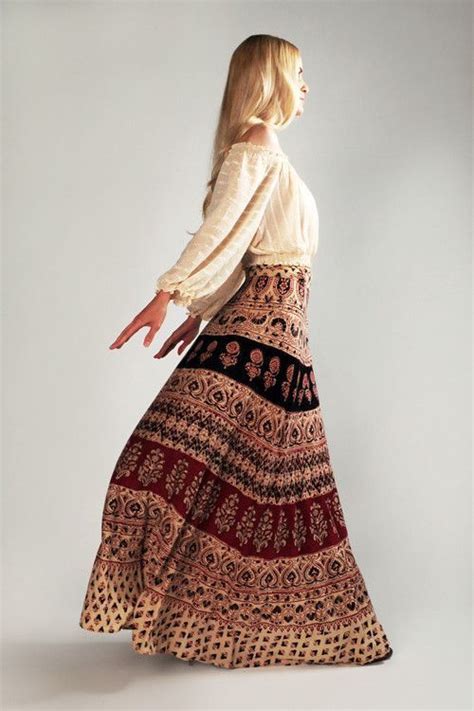 bohemian fashion with those white crochet top maxi skirt and cool